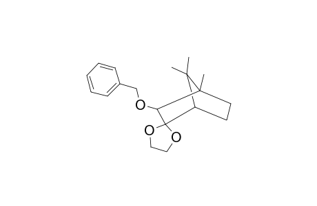 2'-benzoxy-1',7',7'-trimethyl-spiro[1,3-dioxolane-2,3'-norbornane]