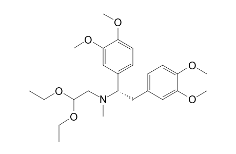 (+)-(1S)-N-(2,2-diethoxyethyl)-1,2-bis(3,4-dimethoxyphenyl)-N-methylethylamine