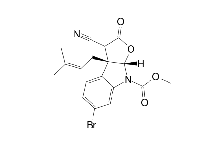 Methyl 6-bromo-3-cyano-3a-(3-methyl-2-buten-1-yl)-2-oxo-2,3,3a,8a-tetrahydro-8H-furo[2,3-b]indole-8-carboxylate