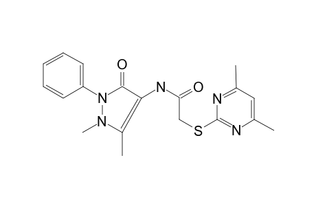 2-[(4,6-dimethylpyrimidin-2-yl)thio]-N-(3-keto-1,5-dimethyl-2-phenyl-3-pyrazolin-4-yl)acetamide