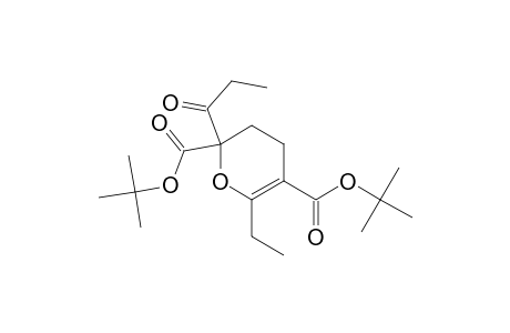 6-Ethyl-2-(1-oxopropyl)-3,4-dihydropyran-2,5-dicarboxylic acid ditert-butyl ester