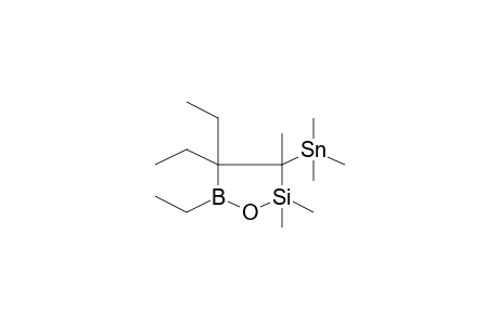 1-OXA-2-SILA-5-BORACYCLOPENTANE, 4,4,5-TRIETHYL-2,2,3-TRIMETHYL-3-(TRIMETHYLSTANNYL)-