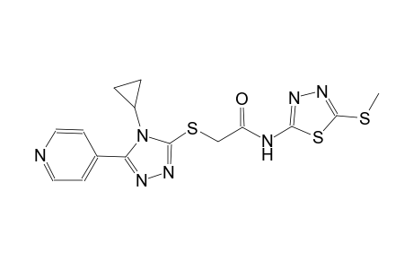 acetamide, 2-[[4-cyclopropyl-5-(4-pyridinyl)-4H-1,2,4-triazol-3-yl]thio]-N-[5-(methylthio)-1,3,4-thiadiazol-2-yl]-