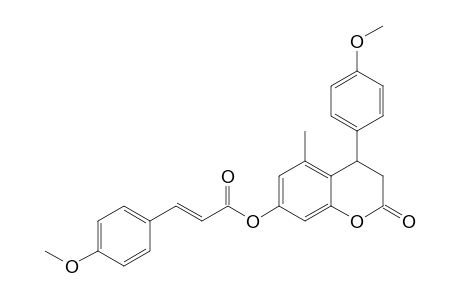5-METHYL-7-O-COUMAROYL-4-(4'-METHOXYPHENYL)-3,4-DIHYDROCOUMARIN