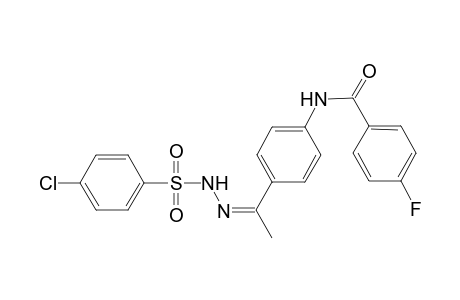 N-(4-{(1Z)-N-[(4-chlorophenyl)sulfonyl]ethanehydrazonoyl}phenyl)-4-fluorobenzamide