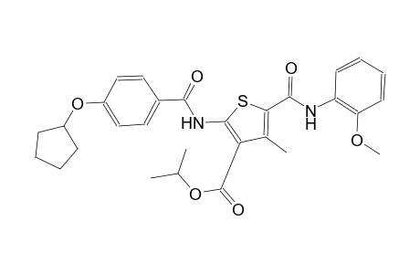 isopropyl 2-{[4-(cyclopentyloxy)benzoyl]amino}-5-[(2-methoxyanilino)carbonyl]-4-methyl-3-thiophenecarboxylate