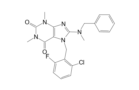 8-[benzyl(methyl)amino]-7-(2-chloro-6-fluorobenzyl)-1,3-dimethyl-3,7-dihydro-1H-purine-2,6-dione