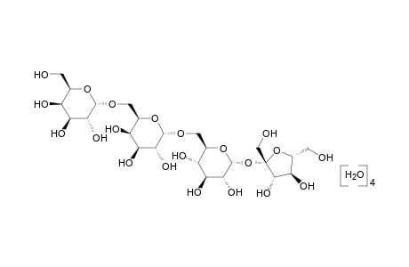 beta-D-fructofuranosyl o-alpha-D-galactopyranosyl-(1-6)-o-alpha-D-galactopyranosyl-(1-6)-alpha-glucopyranoside, tetrahydrate