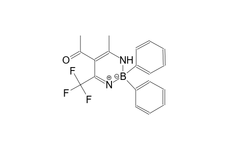 5-acetyl-4-methyl-2,2-diphenyl-6-(trifluoromethyl)-2,3-dihydro-1,3,2-diazaborinin-1-ium-2-uide