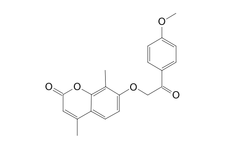 7-[2-(4-methoxyphenyl)-2-oxidanylidene-ethoxy]-4,8-dimethyl-chromen-2-one