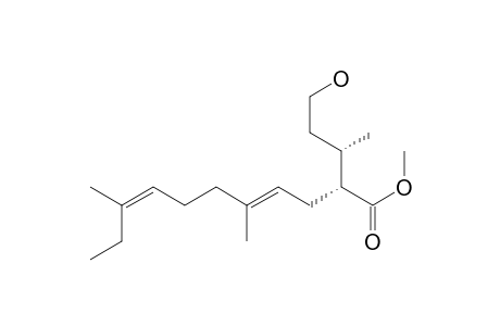 4,8-Undecadienoic acid, 2-(3-hydroxy-1-methylpropyl)-5,9-dimethyl-, methyl ester, [R-[R*,S*-(E,Z)]]-