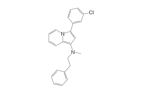 3-(3-Chlorophenyl)-N-methyl-N-phenethylindolizin-1-amine