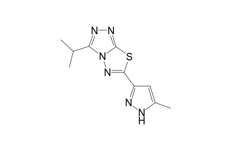 [1,2,4]triazolo[3,4-b][1,3,4]thiadiazole, 3-(1-methylethyl)-6-(5-methyl-1H-pyrazol-3-yl)-