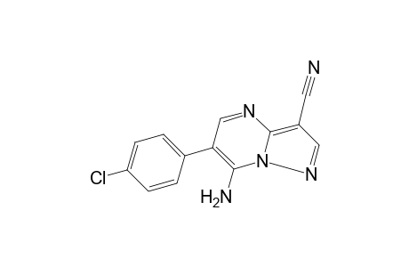 7-AMINO-6-(p-CHLOROPHENYL)PYRAZOLO[1,5-a]PYRIMIDINE-3-CARBONITRILE