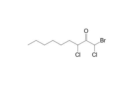 1,3-Dichloro-1-bromononan-2-one