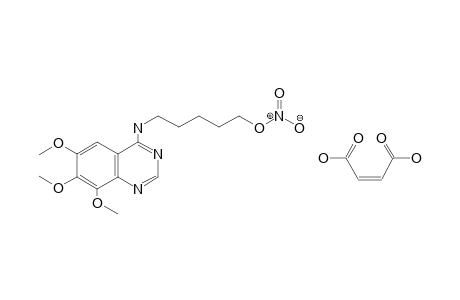 5-[(6,7,8-trimethoxyquinazolin-4-yl)amino]pentyl nitrate, maleate