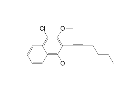 1-Chloro-3-(1-hexynyl)-4-hydroxy-2-methoxynaphthalene