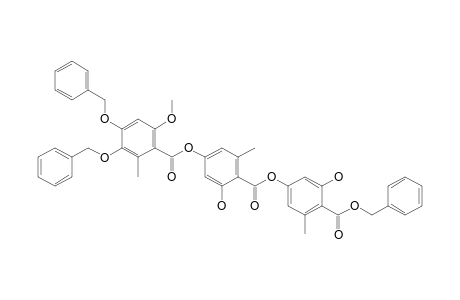 Benzoic acid, 2-hydroxy-4-[[6-methoxy-2-methyl-3,4-bis(phenylmethoxy)benzoyl]oxy]-6-methyl-, 3-hydroxy-5-methyl-4-[(phenylmethoxy)carbonyl]phenyl ester