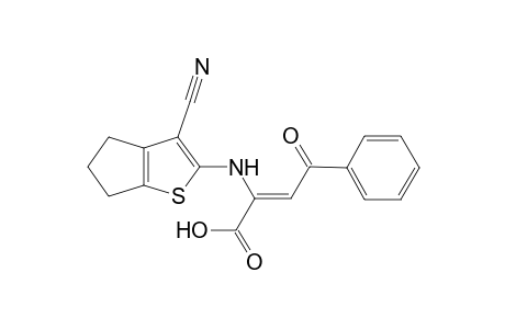 2-butenoic acid, 2-[(3-cyano-5,6-dihydro-4H-cyclopenta[b]thien-2-yl)amino]-4-oxo-4-phenyl-, (2Z)-