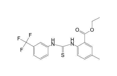 6-[2-THIO-3-(alpha,alpha,alpha-TRIFLUORO-m-TOLYL)UREIDO]-m-TOLUIC ACID, ETHYL ESTER