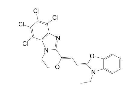 1H-[1,4]oxazino[4,3-a]benzimidazole, 6,7,8,9-tetrachloro-1-[2-(3-ethyl-2(3H)-benzoxazolylidene)ethylidene]-3,4-dihydro-