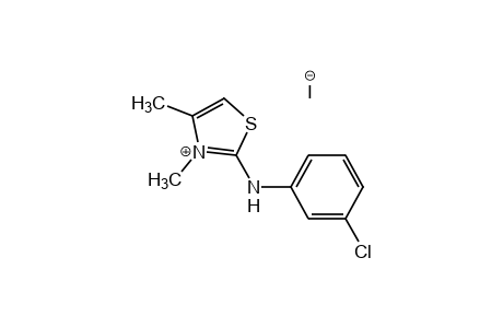 2-(m-chloroanilino)-3,4-dimethylthiazolium iodide