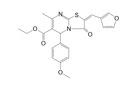 ethyl (2E)-2-(3-furylmethylene)-5-(4-methoxyphenyl)-7-methyl-3-oxo-2,3-dihydro-5H-[1,3]thiazolo[3,2-a]pyrimidine-6-carboxylate