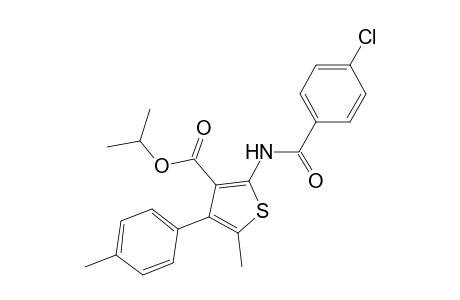 Isopropyl 2-[(4-chlorobenzoyl)amino]-5-methyl-4-(4-methylphenyl)-3-thiophenecarboxylate