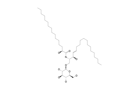 AS-1-5;1-O-(BETA-D-GLUCOPYRANOSYL)-(2S,3R,4E)-2-[(2R)-2-HYDROXY-HEXADECANOYLAMINO]-4-OCTADECENE-1,3-DIOL