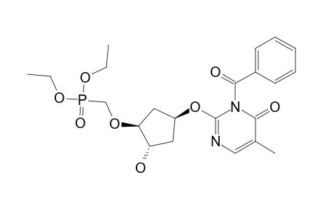 2-[(1'-BETA,3'-ALPHA,4'-BETA)-4'-(DIETHYLPHOSPHONO)-METHOXY-3'-HYDROXYCYCLOPENTYL]-3-N-BENZOYLTHYMINE