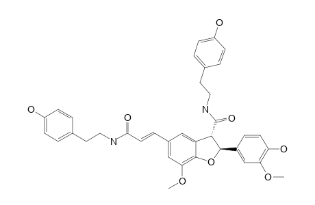 GROSSAMIDE;2-(4-HYDROXY-3-METHOXYPHENYL-3-[N-2-(4-HYDROXYPHENYL)-ETHYL]-CARBAMOYL-5-[N-2-(4-HYDROXYPHENYL)-ETHYL]-CARBAMOYLETHENYL-7-METHOXYBENZODI