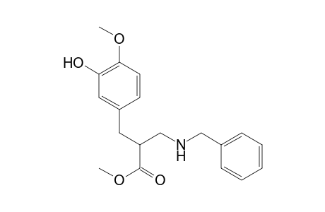 methyl 2-[(benzylamino)methyl]-3-(3-hydroxy-4-methoxy-phenyl)propanoate