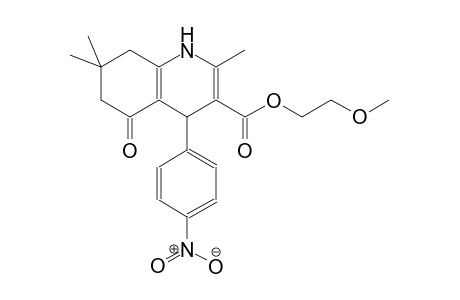 2-methoxyethyl 2,7,7-trimethyl-4-(4-nitrophenyl)-5-oxo-1,4,5,6,7,8-hexahydro-3-quinolinecarboxylate