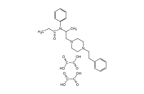 N-[1-methyl-2-(4-phenethyl-1-piperazinyl)ethyl]propionanilide, oxalate (1.2)