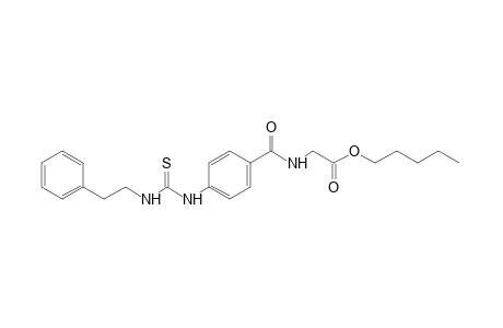 p-(3-phenethyl-2-thioureido)hippuric acid, pentyl ester