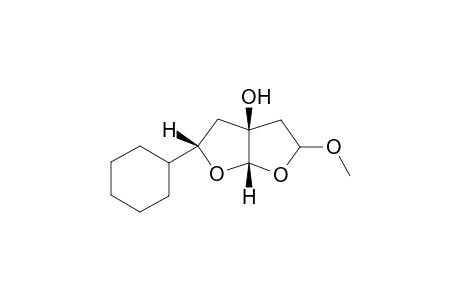 (2S*,3aR*,5S*)-5-cyclohexy-3a-hydroxy-2-methoxy-perhydrofuran[2,3-b]furan