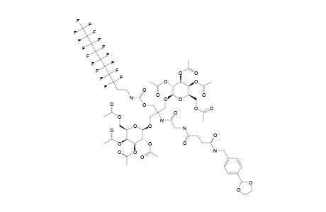 acetic acid [(2R,3S,4S,5R,6R)-3,5-diacetoxy-2-(acetoxymethyl)-6-[2-[[2-[[4-[[4-(1,3-dioxolan-2-yl)benzyl]amino]-4-keto-butanoyl]amino]acetyl]amino]-2-(3,3,4,4,5,5,6,6,7,7,8,8,9,9,10,10,10-heptadecafluorodecylcarbamoyloxymethyl)-3-[(2R,3R,4S,5S,6R)-3,4,5-t