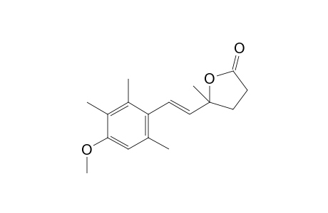 2(3H)-Furanone, dihydro-5-[2-(4-methoxy-2,3,6-trimethylphenyl)ethenyl]-5-methyl-, (E)-