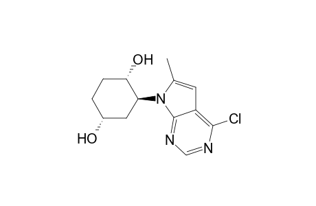 1,4-Cyclohexanediol, 2-(4-chloro-6-methyl-7H-pyrrolo[2,3-d]pyrimidin-7-yl)-, (1.alpha.,2.beta.,4.alpha.)-