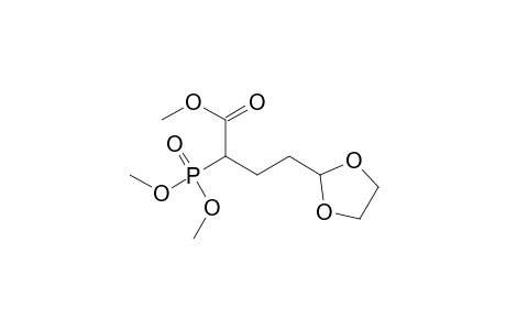 2-(dimethoxyphosphinyl)-4-(1,3-dioxolan-2-yl)butanoic acid methyl ester