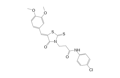 3-thiazolidinepropanamide, N-(4-chlorophenyl)-5-[(3,4-dimethoxyphenyl)methylene]-4-oxo-2-thioxo-, (5Z)-