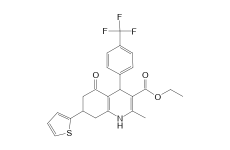 2-Methyl-5-oxo-7-thiophen-2-yl-4-[4-(trifluoromethyl)phenyl]-4,6,7,8-tetrahydro-1H-quinoline-3-carboxylic acid ethyl ester