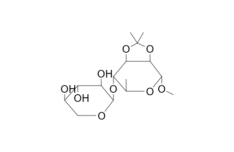 METHYL 2,3-O-ISOPROPYLIDENE-4-O-(ALPHA-D-XYLOPYRANOSYL)-ALPHA-L-RHAMNOPYRANOSIDE