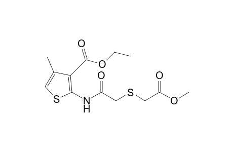 2-{2-[(carboxymethyl)thio]acetamido}-4-methyl-3-thiophenecarboxylic acid, 3-ethyl 2-methyl ester