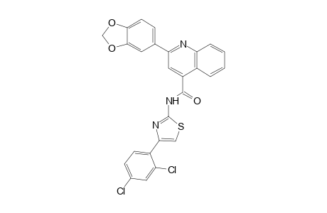 2-(1,3-benzodioxol-5-yl)-N-[4-(2,4-dichlorophenyl)-1,3-thiazol-2-yl]-4-quinolinecarboxamide