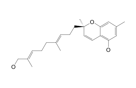 DAURICHROMENE-D;2R-(9'-HYDROXY-4',8'-DIMETHYL-3'E,7'E-NONADIENYL)-5-HYDROXY-2,7-DIMETHYL-2H-CHROMENE