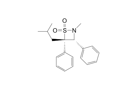 1,2-Thiazetidine, 2-methyl-4-(2-methylpropyl)-3,4-diphenyl-, 1,1-dioxide, cis-(.+-.)-