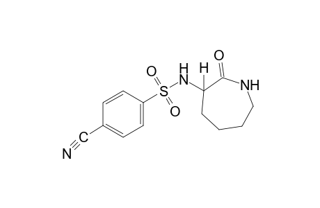 p-cyano-N-(hexahydro-2-oxo-1H-azepin-3-yl)benzenesulfonamide