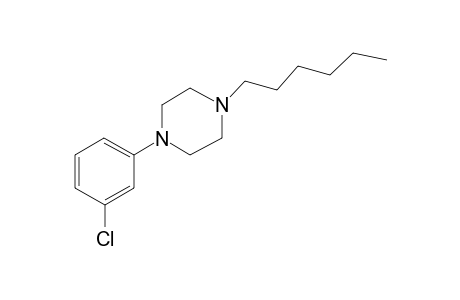 1-3-Chlorophenyl;-4-hexylpiperazine