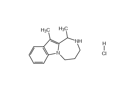 1,11-dimethyl-2,3,4,5-tetrahydro-1H-[1,4]diazepino[1,2-a]indole, monohydrochloride